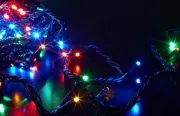 Світлодіодна Гірлянда нитка 101 led RGB різнокольорова (чорний провід) 9 м