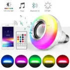 Світлодіодна лампа з Bluetooth колонкою Bulb 12Вт в патрон Е27, RGB світильник з динаміком та пультом PRP