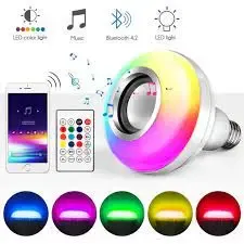 Світлодіодна лампа з Bluetooth колонкою Bulb 12Вт в патрон Е27, RGB світильник з динаміком та пультом PRP