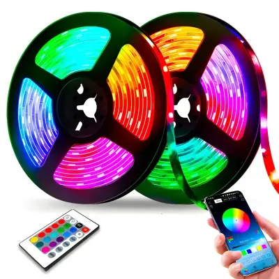 Світлодіодна стрічка LED RGB USB APP SF-20, самоклеюча, 5 м, з пультом ДУ, на 300 діодів Світлодіодна стрічка LED RGB USB APP SF-20, самоклеюча, 5 м, з пультом ДУ, на 300 діодів