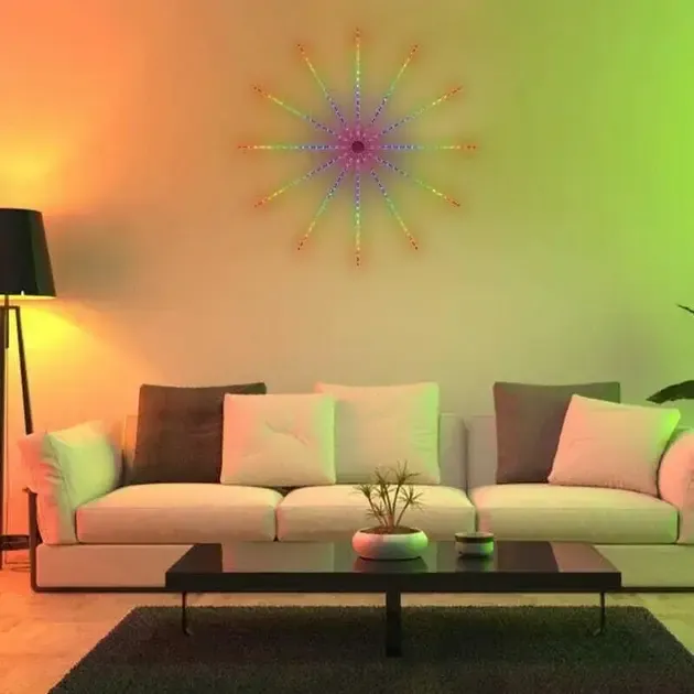 Світлодіодна RGB стрічка Феєрверк з пультом та Bluetooth від USB, 5V 213 LED