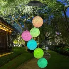 Світлодіодна вулична гірлянда WHISKET, на сонячній батареї, RGB, кришталеві кулі, 6 см