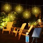 Світлодіодні кульові лампи Solar Starburst, світлодіодні  вогні з дистанційним керуванням, 8 режимами Теплий білий