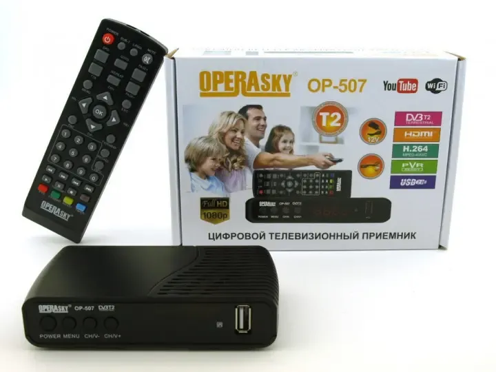 Цифровий телевізійний приймач T2 OP-507 Ресівер (Тюнер) Т2 HD