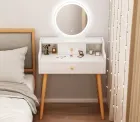 Туалетний столик 126х60х40 см із дзеркалом з LED підсвічуванням та висувним ящиком TT821