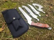 Туристичний набір 4 в 1, 4 леза (мисливський ніж, кинжал, пила, сокира)