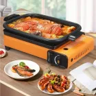 Туристичний портативний газовий гриль-плита барбекю Blue Shield 290A 2.2 кВт п'єзопідпал, кейс