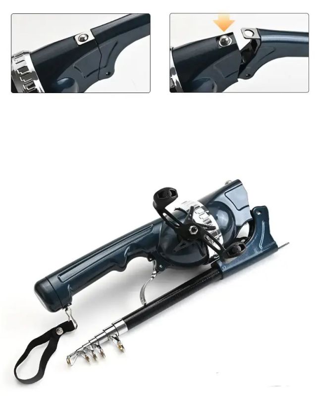 Вудка спінінг телескопічна / Міні спінінг для риболовлі