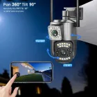 Вулична WIFI камера відеоспостереження поворотна Smart Home Camera SC03 V380 Pro на два об'єктиви
