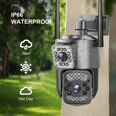Вулична WIFI камера відеоспостереження поворотна Smart Home Camera SC03 V380 Pro на два об'єктиви