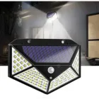 Вуличний настінний світильник Lesko SH-100 на сонячній батареї з датчиком руху 100 LED діодів