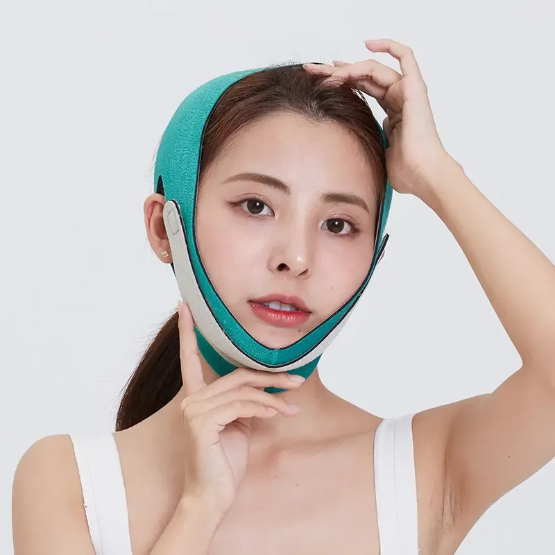 Универсальный V-образный ремень - маска для подтяжки лица и кожи FACE LIFT UP Полноразмерный бандаж - повязка для коррекций