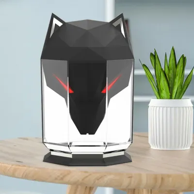 Зволожувач повітря портативний  WOLF Air Humidifier, аромадифузор електричний з резервуаром для ефірної олії, ультразвуковий, 650 мл, колір чорний