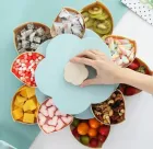 Складна двоярусна цукерка SUNROZ Flower Candy Box, що обертається, для цукерок і фруктів