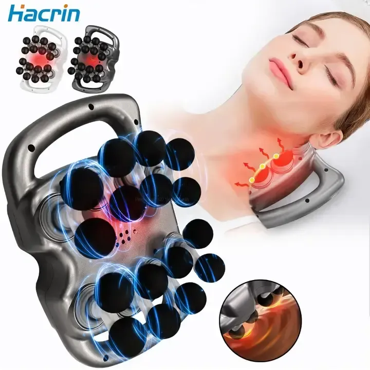 Вібромасажер для м'язів з 16 головками Massage Gun WNK-569