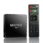 Ігрова андроїд ТВ приставка з Android TV + 2 джойстики M8PRO Mini ретро консоль PS1, Dendy, Sega