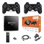 Ігрова андроїд ТВ приставка з Android TV + 2 джойстики M8PRO Mini ретро консоль PS1, Dendy, Sega