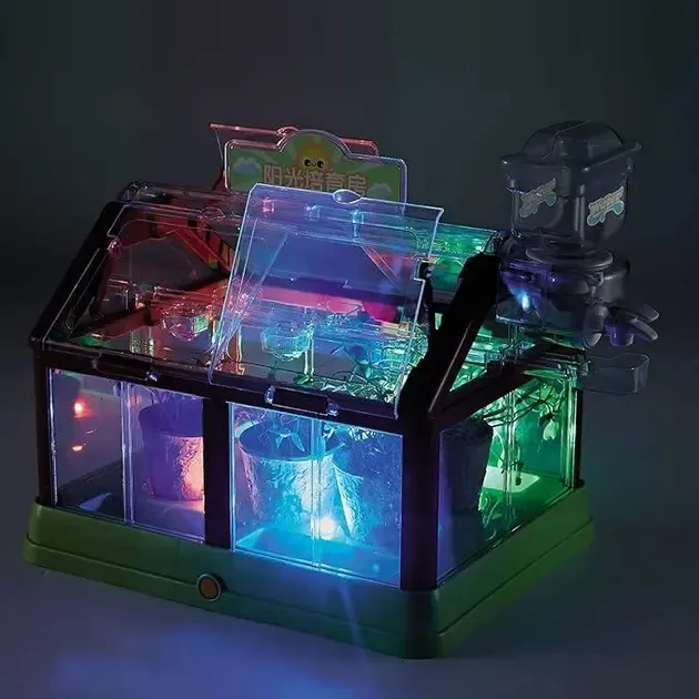 Ігровий набір теплиця для вирощування рослин з насінням та крапельним поливом Рожевий