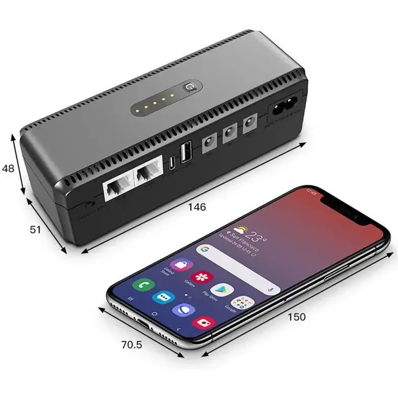 Джерело безперебійного живлення для роутера, 10400mAh / Повербанк для роутера / Безперебійник для роутера