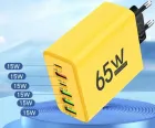 Зарядний пристрій для телефону (65W), 1xUSB + 2хType-C / Адаптер для заряджання / Швидка зарядка для смартфона